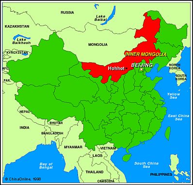 Inner Mongolia China   Imar Map 